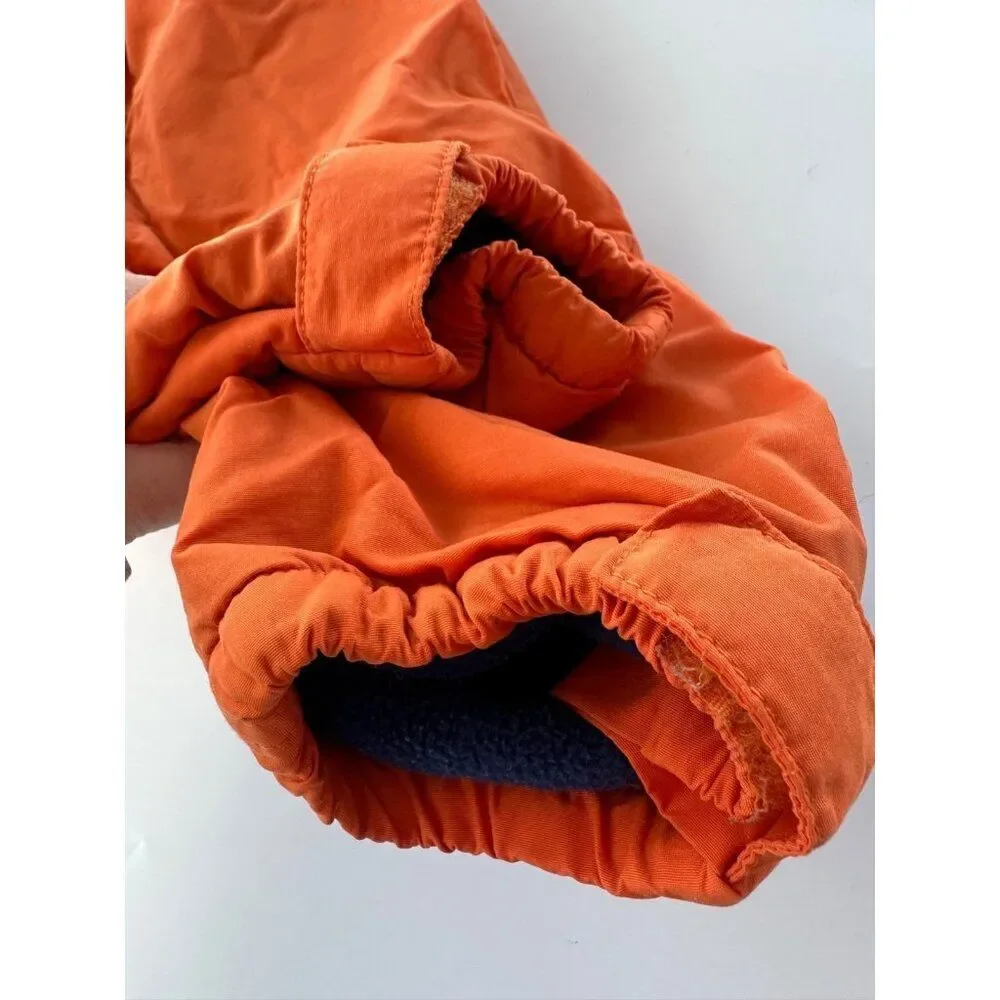 L.L. Bean Baby 18 Month Fleece Insulated Orange Nylon Snowpant Pull On